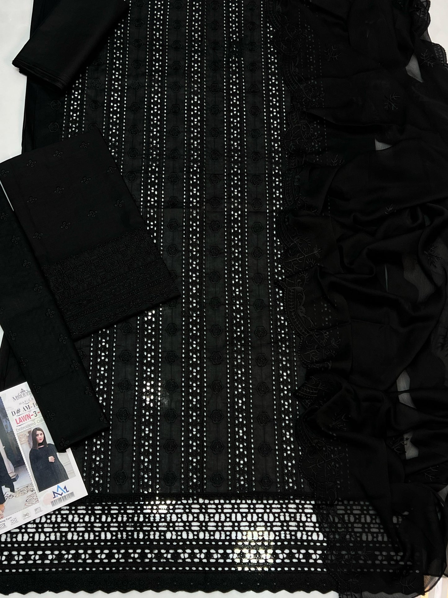 LAWN 3 PIECE UNSTICHED FULL HEAVY EMB SUIT FOR SUMMER 2025